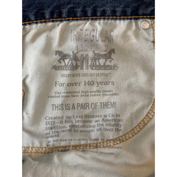 Levi's 569 Men's 44 Denim Shorts Loose Fit Straight 90's Y2K Bermuda Vintage - Picture 4 of 11